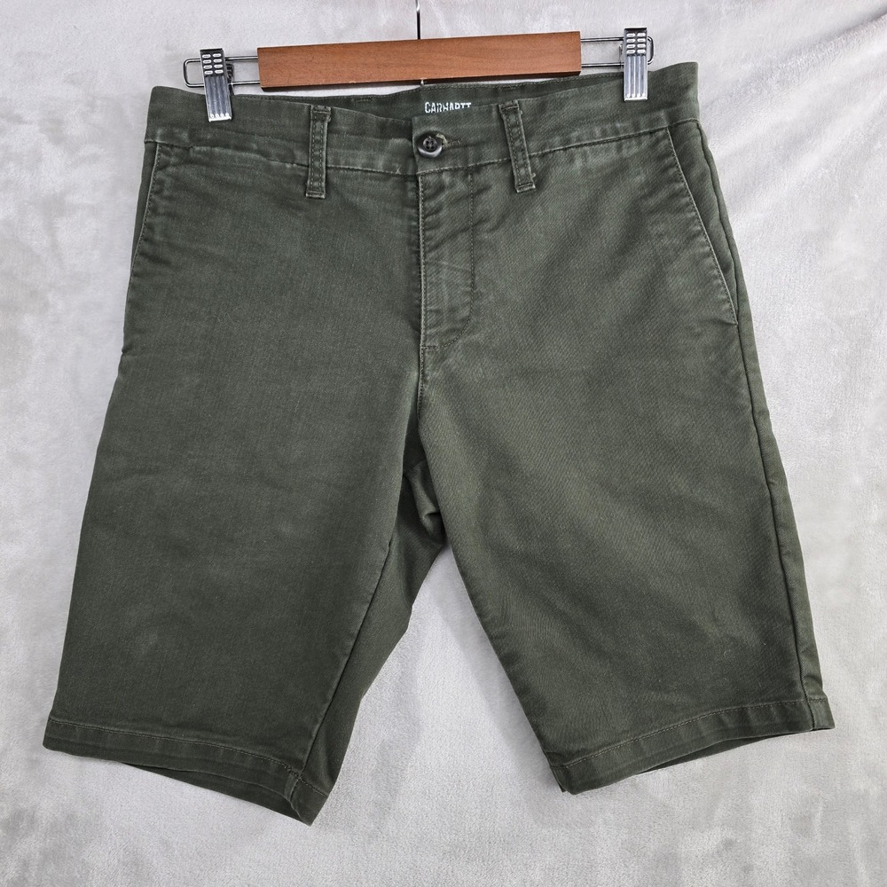 Carhartt WIP Mens Size 30 Sid Short Cargo‎ Work Utility Pants Olive Green
